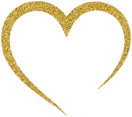 gold glitter heart png