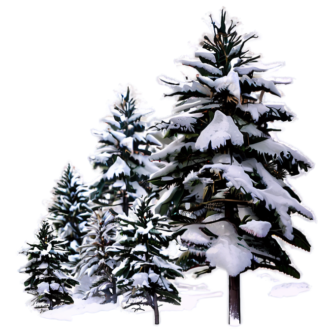 a small christmas tree covered in snow