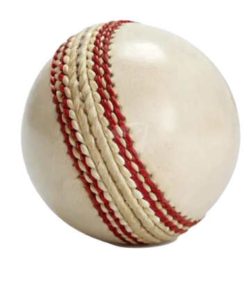 a cricket ball on a white background