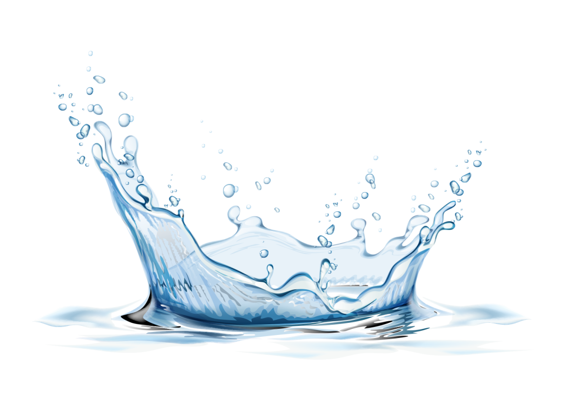 water splash on white background
