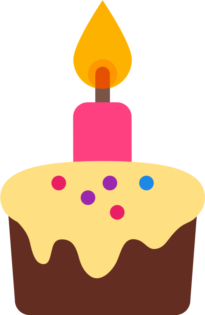 a birthday cake with a candle on top
