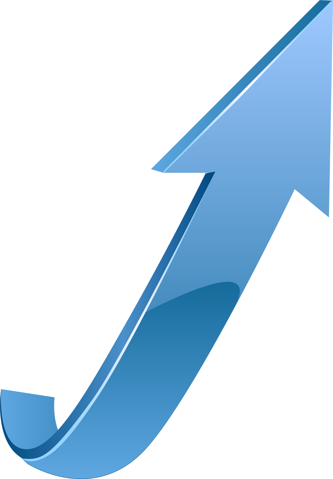 a blue arrow icon