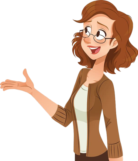 a woman with glasses and a brown jacket