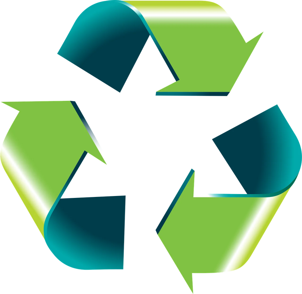 a green recycling symbol