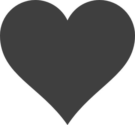 a black heart on a white background