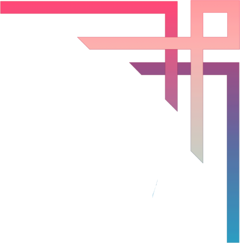 a white background with pink and blue lines