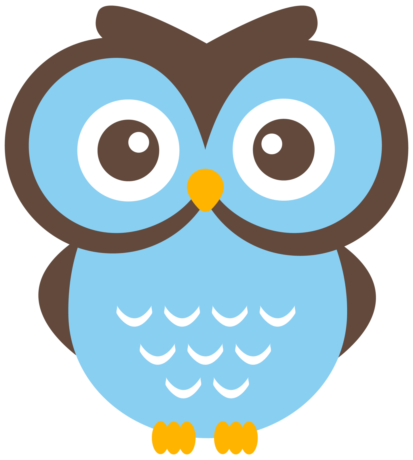 a blue and brown owl with big eyes