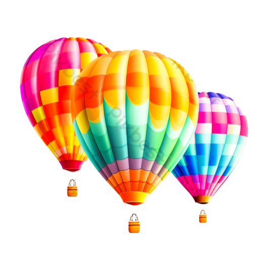 colorful hot air balloons png
