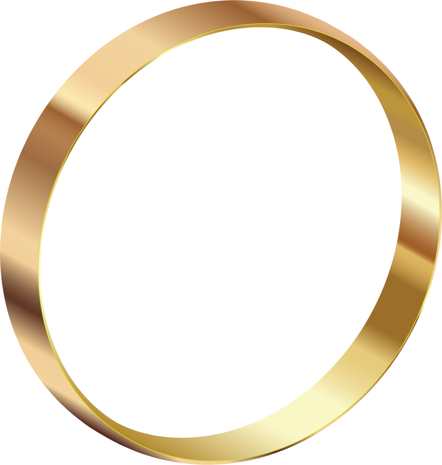 a gold circle with a white background