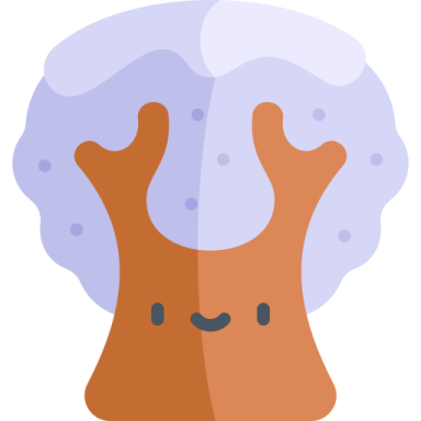 an orange mushroom with a purple background