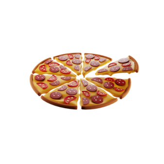 a small pizza with different toppings on it