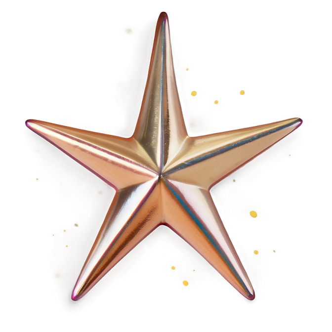 a star shaped object on a white background