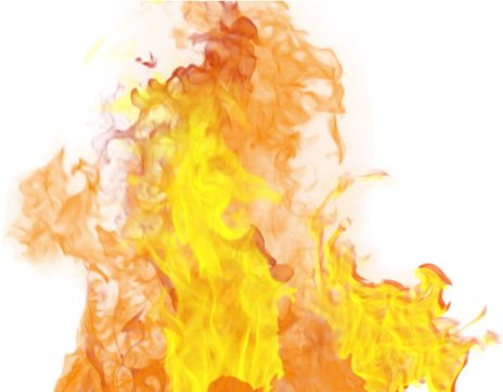 a fire on a white background