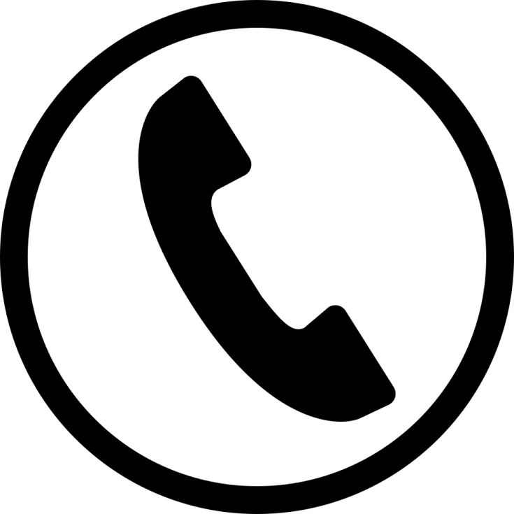 a black and white phone icon