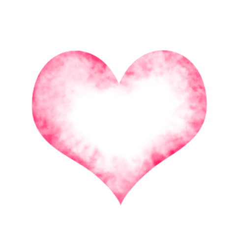 a pink heart on a white background