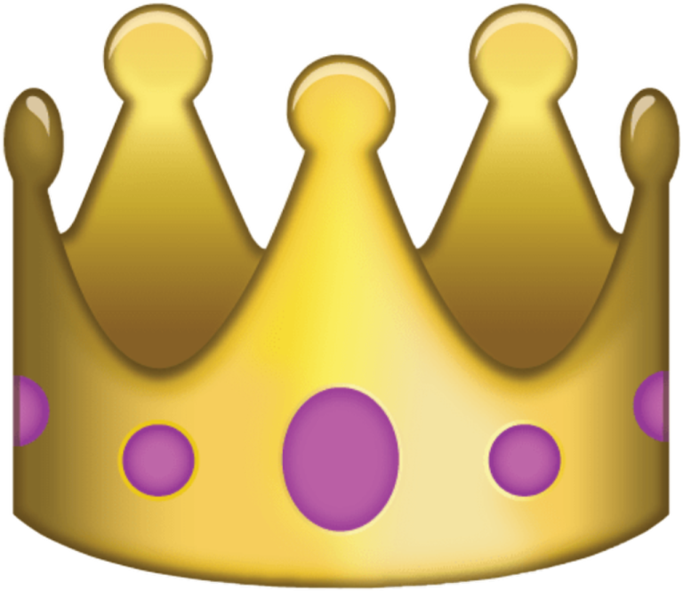 a crown with purple dots on it