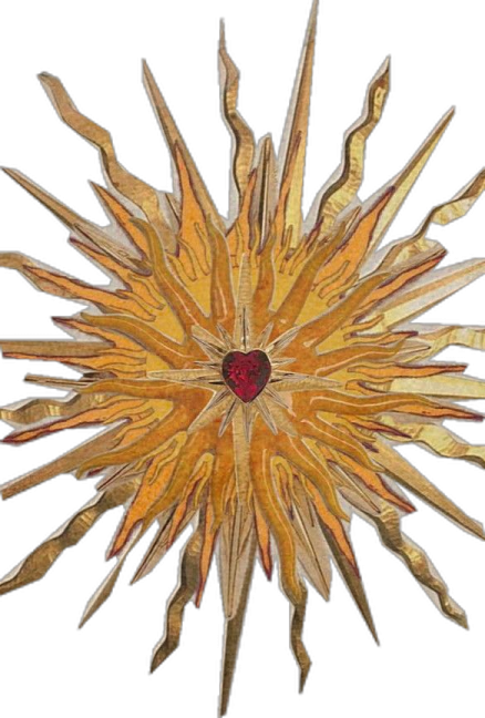 an image of a flower made out of wood