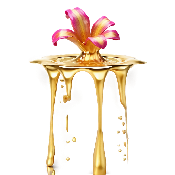 a flower that is dripping out of liquid