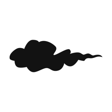 a black and white silhouette of a cloud