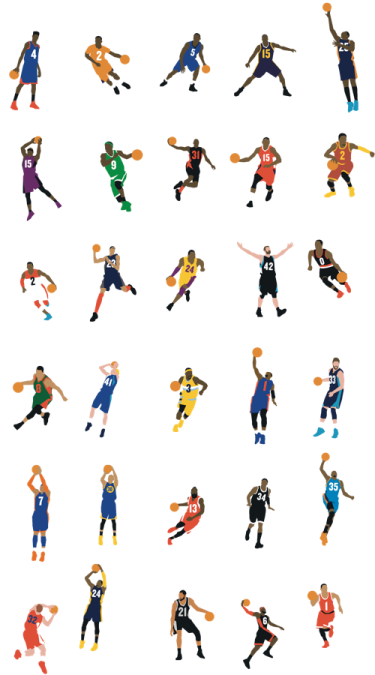 a bunch of basketball players
