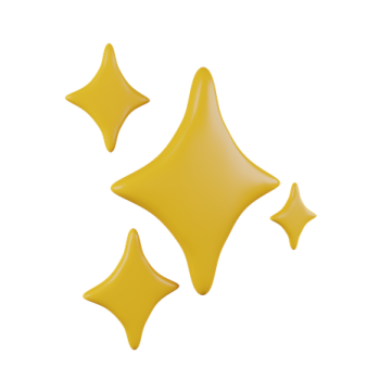 three yellow stars on white background