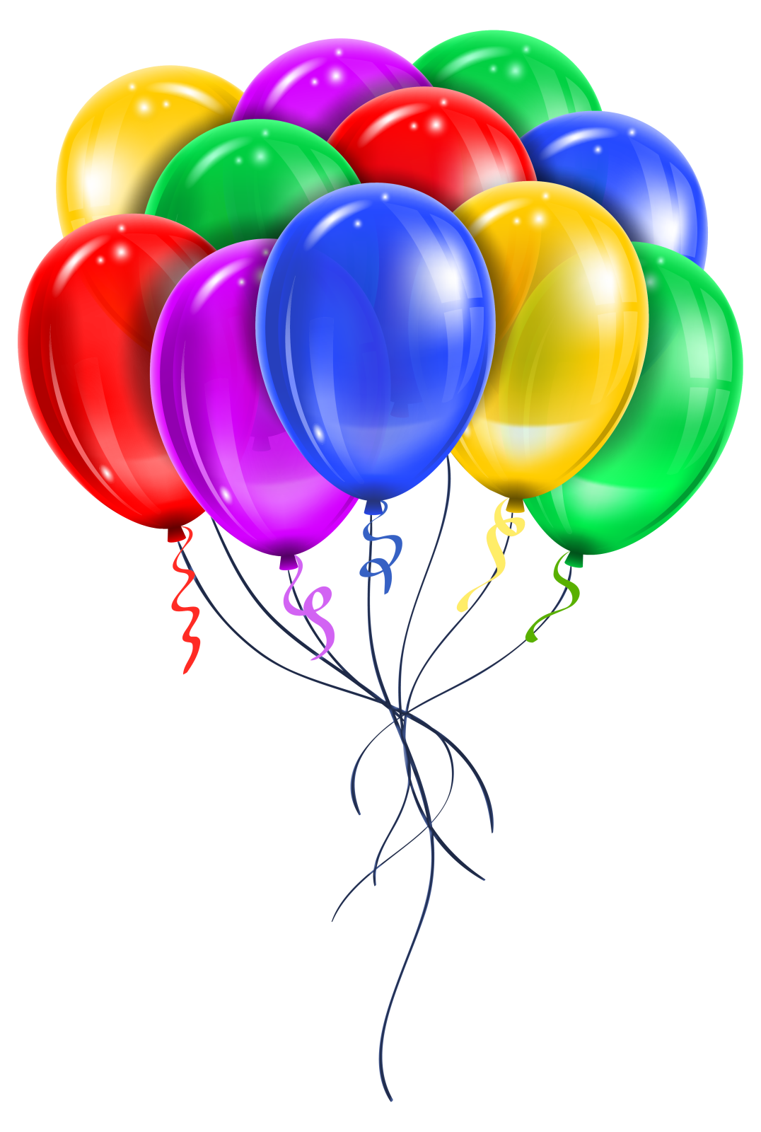 a bunch of balloons on a white background