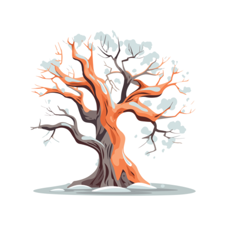an illustration of a tree with no leaves