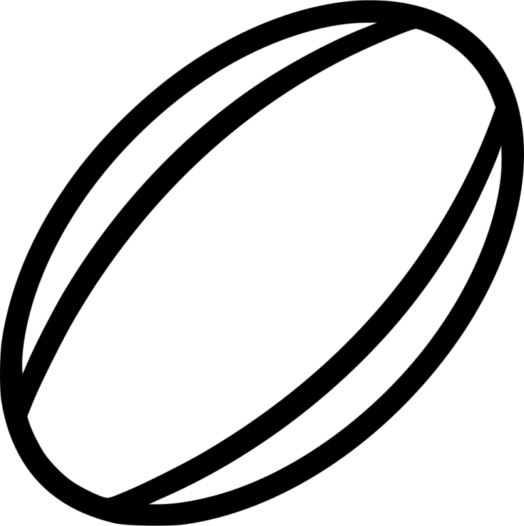a rugby ball on a white background