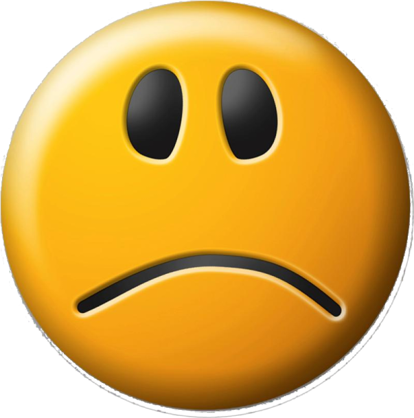 a yellow smiley face with a sad expression