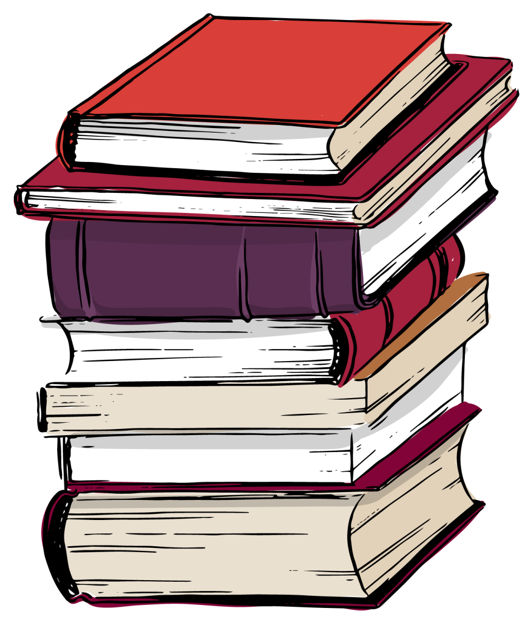 a stack of books
