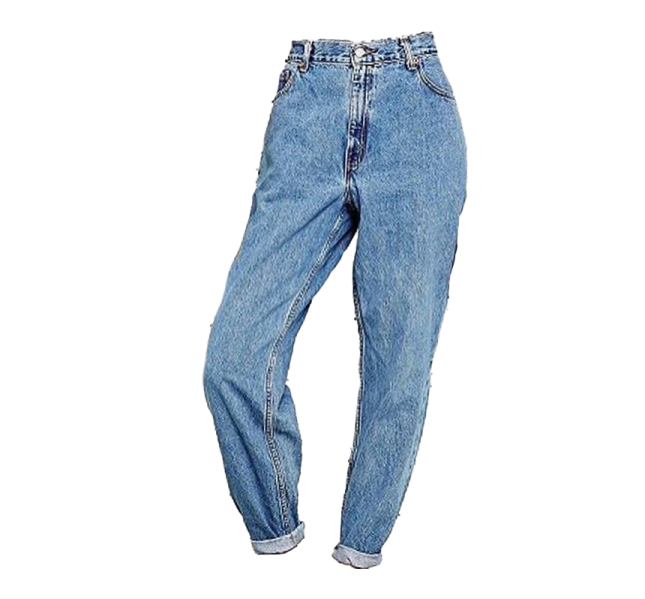 a pair of jeans on a white background