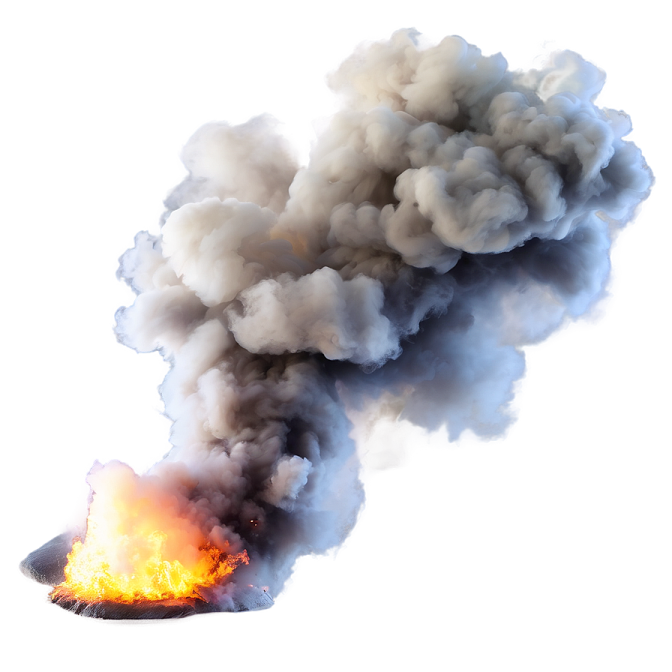 a black and white cloud of smoke on a white background
