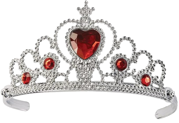 a crown with red stones on it