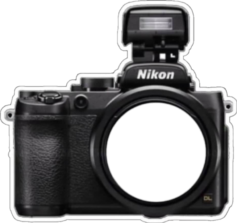 a camera with the nik logo on it