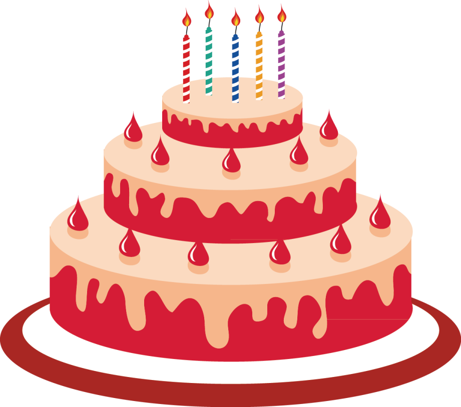 a birthday cake with candles on top