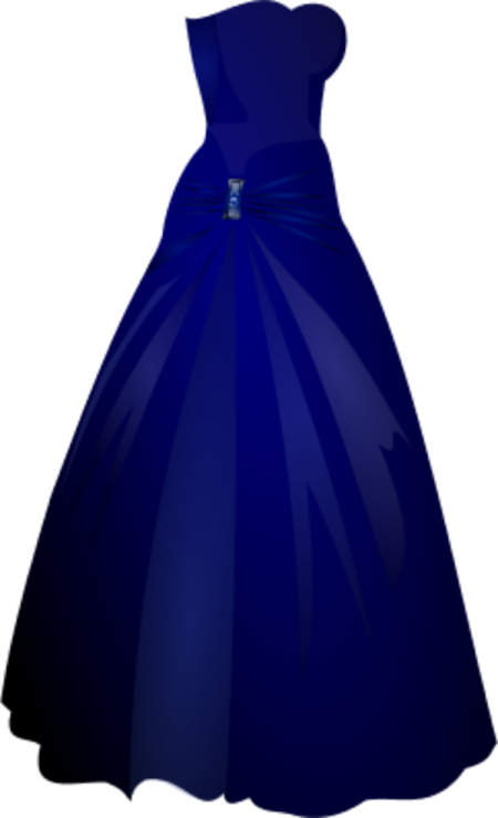 a blue dress on a white background