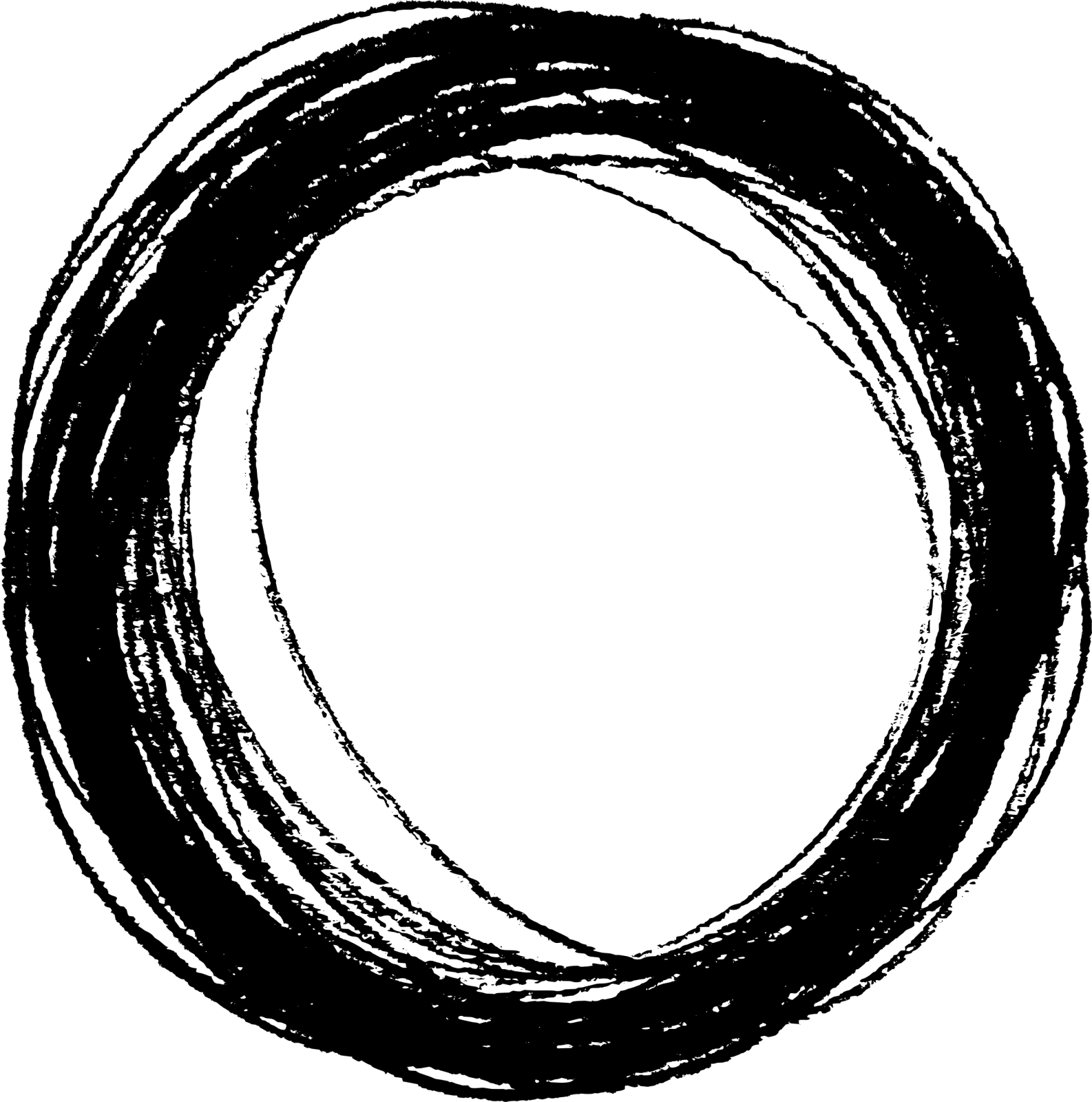 a black circle with a white background