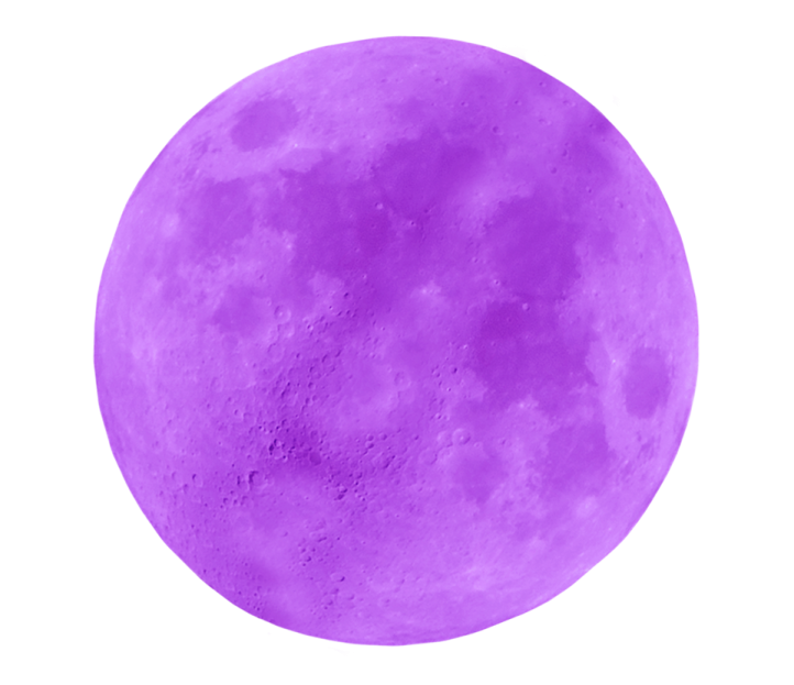 a purple moon on a white background
