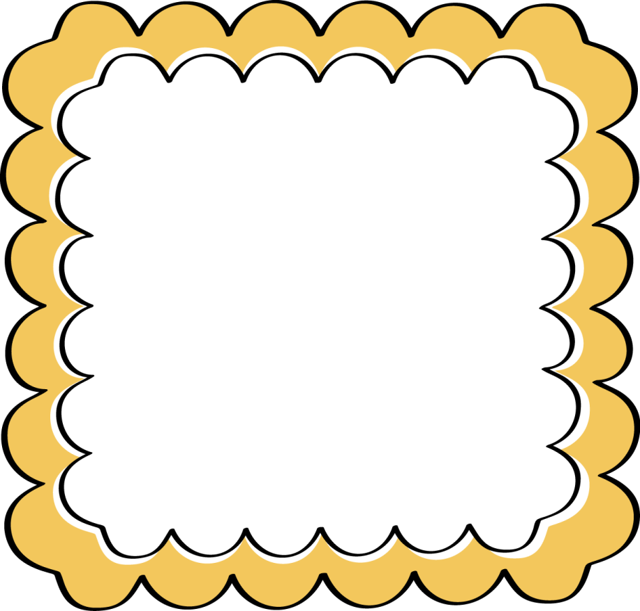 a yellow and white frame