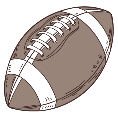 a football ball on a white background