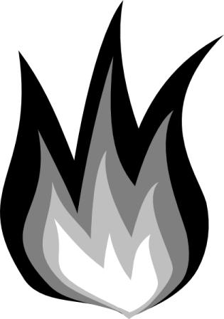 a black and white fire clipart