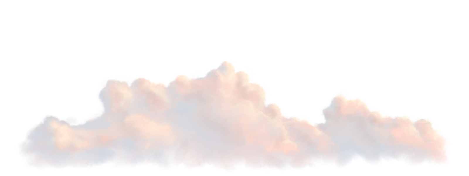 a group of clouds on a white background