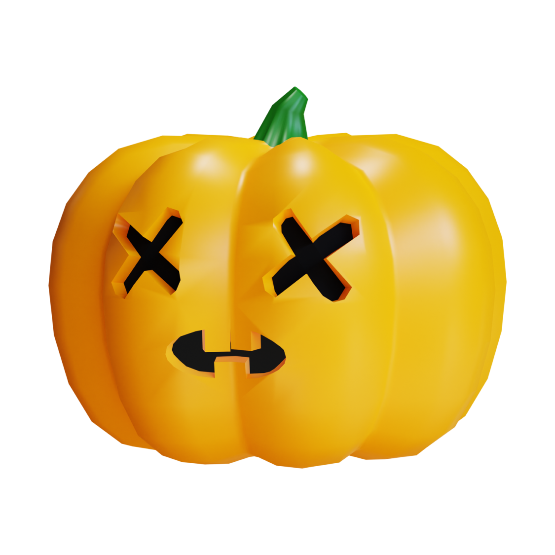 an orange pumpkin with a face drawn on it