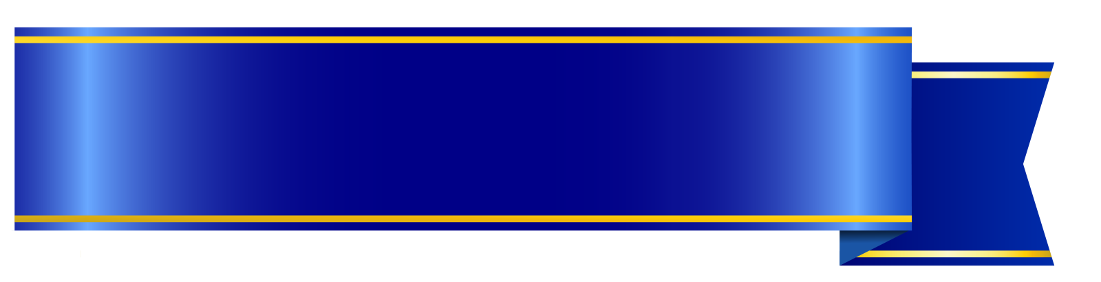 a blue and gold ribbon