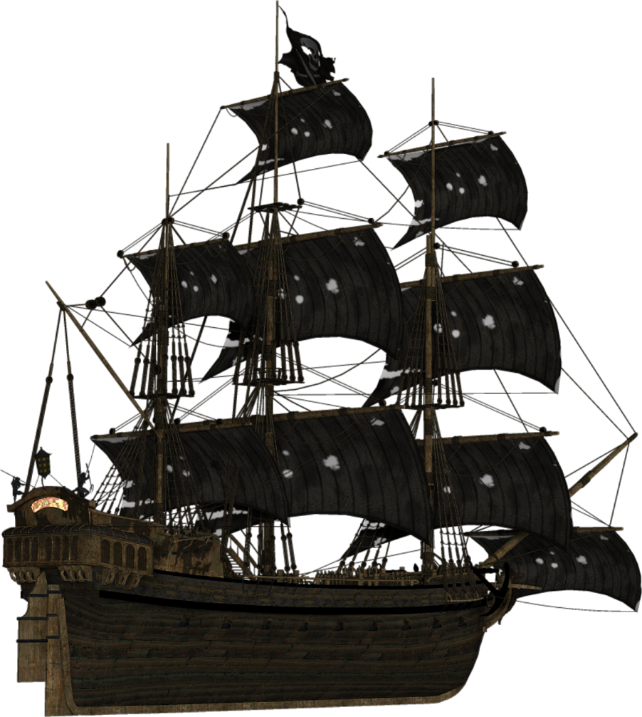 a pirate ship on a white background