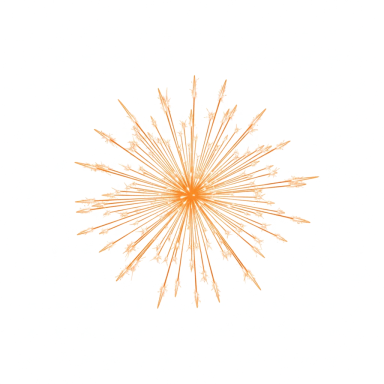 a gold star burst on a white background