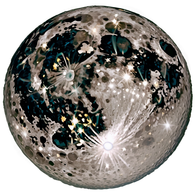 an image of the moon with stars