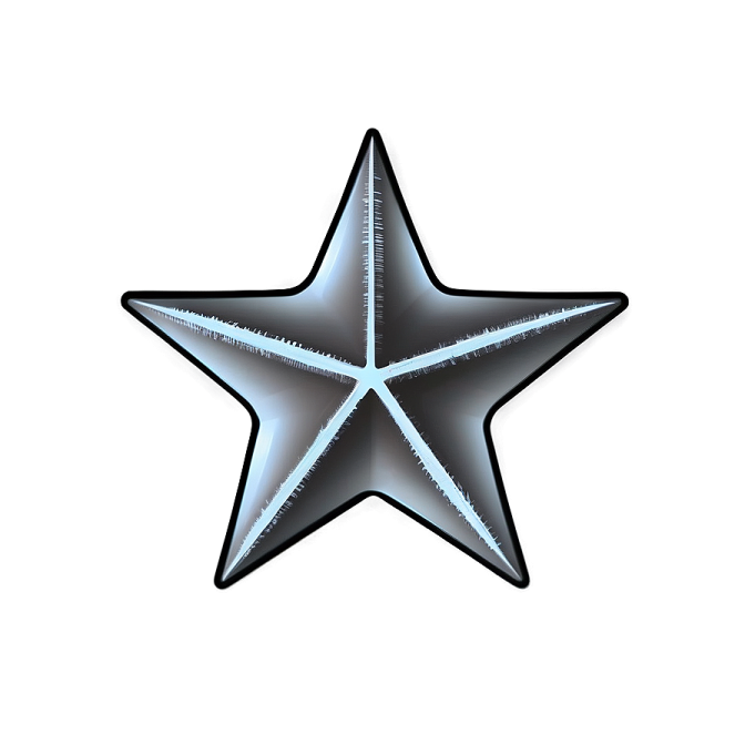 a black and white star on a white background