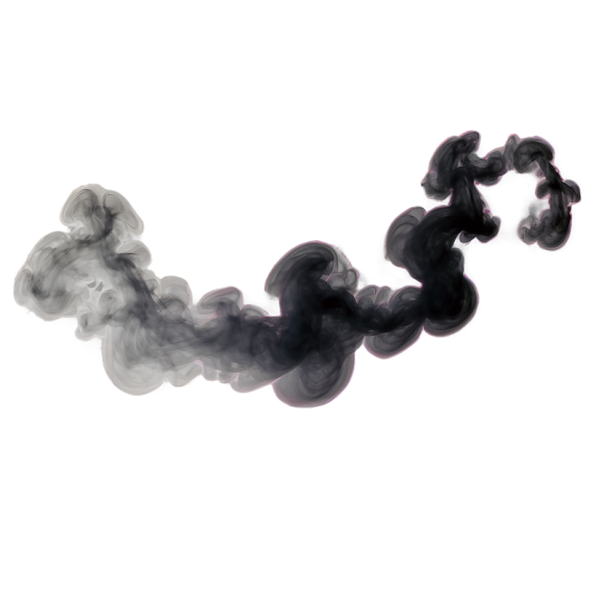 a black smoke cloud on a white background