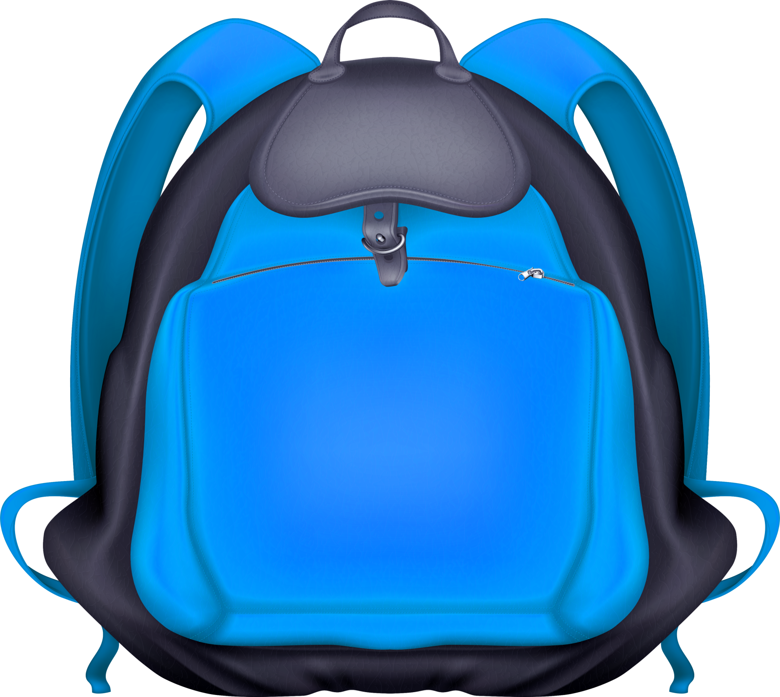 a blue backpack on a white background